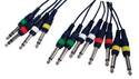 N-HQM-220/6 HQ INSTRUMENTCABLE 8 MONO JACK > 4 STEREO JACK 6.00 m