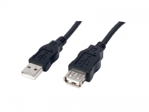 N-CABLE-143/3HS USB 2.0 forlænger kabel, A-han -> A-hun, 3m