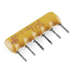 RN06PK002,2 SIL-Resistor 5R/6P 2,2K