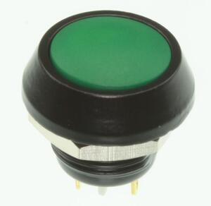 GQ12IP65-GN Miniature Momentary Switch 2A IP65 Green GQ12IP65-GN