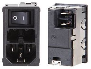 KM01.1105.11 IEC C14 Plug KM Fuse Line Switch EMC