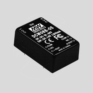 DCW08A-15 DC/DC-Conv 9-18V:+/-15V 267mA 8W