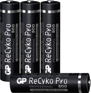 GP85AAAHCB-4 GP ReCyko+Pro, AAA, NiMH, 800mAh, 4 stk GP ReCyko+Pro genopladelige AAA batterier, NiMH, 800mAh, 4 stk