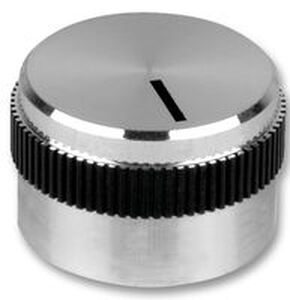 MENTOR 5616.6614 Aluminiumsknap for 6mm aksel, Ø20x15mm, ALU, MED indikatorstreg