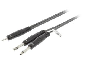 COTH23200GY15 Minijack stereo han - 2 x Jack mono han, 1.5m SWEEX