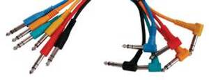 N-HQM-212/0.6 HQ BALANCED PATCHCABLE 6 COLOURED STRAIGHT > 90 DEGREES 0.60 m