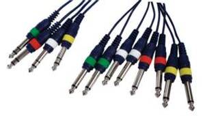 N-HQM-220/3 HQ INSTRUMENTCABLE 8 MONO JACK > 4 STEREO JACK 3.00 m