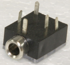 PG-203J Jack 3.5mm stereo PCB m/switch