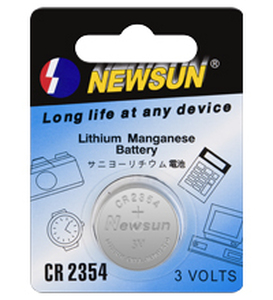CR2354-LC Lithium knapbatteri 23 x 5,4mm. 3V, 530mAh Lithium knapcelle batteri 23 x 5,4 milimeter 3 volt 530mAh