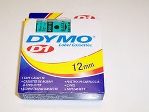 DYMO-43119 DYMO - 43119 - TAPE, BLACK/GREEN, 12MM