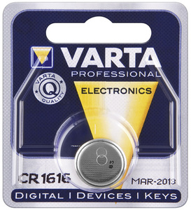 CR1616-BLISTER Varta Lithium knapcelle,3V 55mAh 16,0x1,6mm