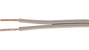 SIAFF/Z 2X0,75 CU GREY Silikone kabel 2-leder 2x0.75 mm² Grå