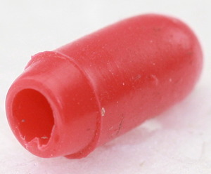 1AC2-3 Grebhætte rød for miniature. InnerØ=2,5mm.
