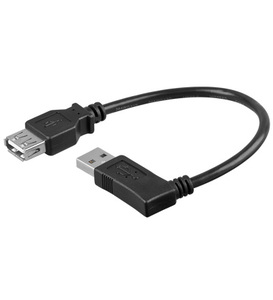 W95701 USB forlænger højre-vinklet 15cm
