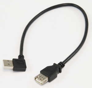 W95702-SHORT USB forlænger højre-vinklet 30cm
