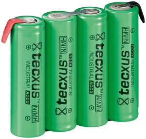 W23797 4xAA 4,8V 2100mAh.NIMH med loddeflige