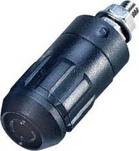 XUB-G-BLACK Sikkerhedslaboratoriesokkel ø 4 mm Sort