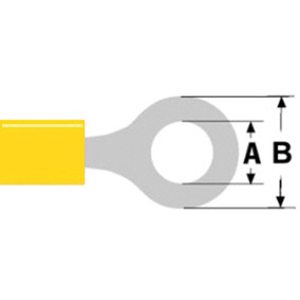 N-ST-205 Terminal Ring 8,4mm. Gul