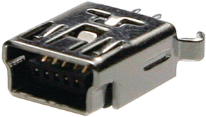 651005136421 Fatning, lige mini-USB B 5P