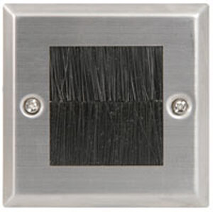 S122270 Brush wallplate single - steel
