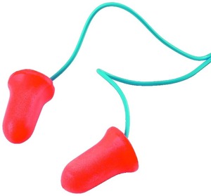 CORDMAX-2 Ørepropper, høreværn med strop Ørepropper koniske rød farve høreværn med snor til at have om halsen