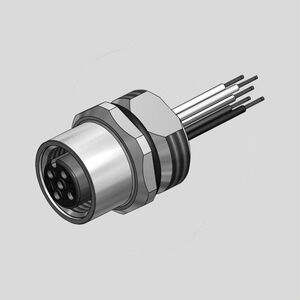 SAL-12-FK4-0.5 Female Socket with Wires 4-Pole Front SAL-12-FK_