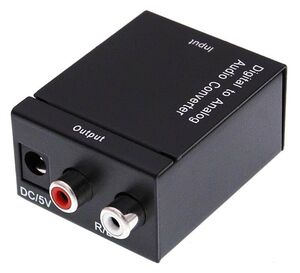 BN207305 Digital til Analog - Audio Converter DAC - digital til analog konverter i sort metalhus