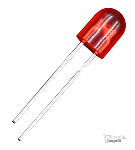 L5603SEC-H LED,  5500mcd 60/40°, 5,2x4,6mm. klar rød, oval