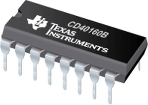 CD40160 Programmable 4-Bit Decade Counter With Asynchronous Clear 	 DIP-16