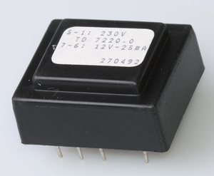 TD7220.0-270492 Transformer 0,3VA 230V 12V 25mA