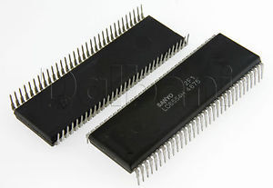 LC6554H 4 kByte ROM-Contained Single-Chip 4 Bit Microcomputer with FLT, LED Drivers DIP-64