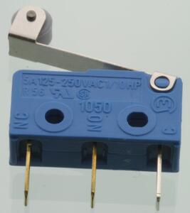 1050.6702 Microswitch, 20x10x6,4mm, MED RULLE