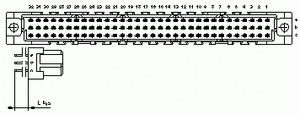ERNI013964 Female A+B+C Pitch2,54 96-Pole