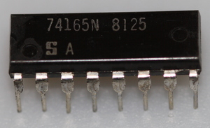74165N  8-bit serial shift register, parallel Load, complementary outputs DIP-16