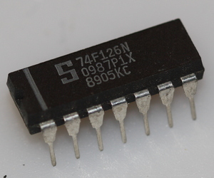 74F126N Quad bus buffer with three-state outputs, positive enable DIP-14