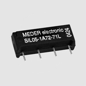 SIL05-1A72-71L MEDER - RELAY, REED, SPST, 5VDC, 1A, SIL