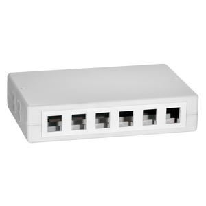 NK4033 Keystone Surface Mounted Box 6 port UTP, white LogiLink®