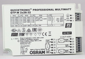 QTP-M 2X26-32/220-240 S Osram Electronic control gear 36-68 W