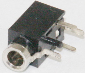MJ-2-348A0 2,5mm. stereo hun PCB m. SLUTTE-kontakt
