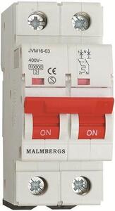 JVM16-63-C10-230V Automatsikring 2pol 1P+N 10A