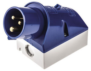 332 CEE wall device plug blue 16A/230VAC