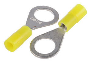 DRNY5-0.5 Terminal Ring 5,3mm. Gul (for 0,2-0,5#)