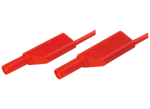 MLS WS 100/1 RED Safety test lead ø4mm red 100cm CAT II