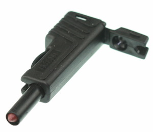 SLS200-BLACK Sikkerhedsbanan stik 4mm stabelbar Sort