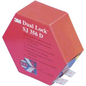 SJ-356 D Velcrobånd, dobbeltsidet, 25mm x 5m, transparent
