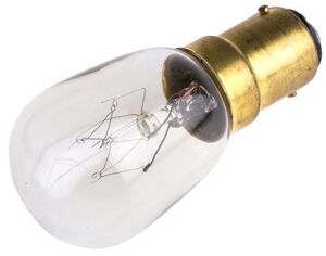 431162 Ba15d lampe, 230V 15W 22x54mm.