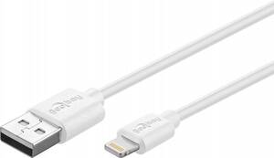 W72905 iPhone / iPad / iPod Lightning USB kabel Hvid - 0,5 meter