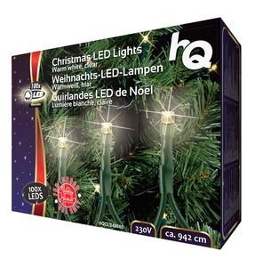 N-HQCLS48660 Juletrtræslys, 100 x LED, 9.42m - Varm Hvid, Indendørs - Lys til juletræ indendørs 100 stk. LED 942 cm lang Varm Hvid farve