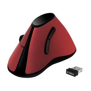 ID0159 LogiLink® Ergonomic Vertical Mouse, wireless 2.4 GHz, red