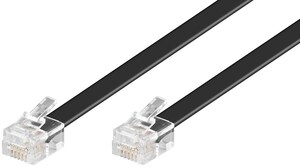 VLTP90300B10 RJ12-RJ12 HAN/HAN kabel, 1m, SORT